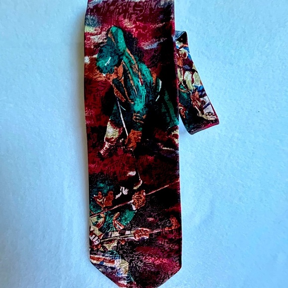 Novelty Hockey player graphic tie - Picture 5 of 5